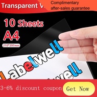 a4 paper 80gsm 10Sheets Transparent Printable Vinyl Sticker Paper A4 Waterproof Self-Adhesive Copy Paper to DIY Stickers