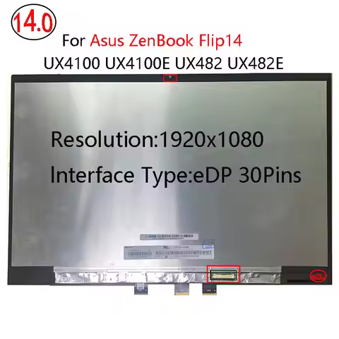 14.0 inch FHD LCD Touch Screen Display Assembly For ASUS ZenBook Duo UX482EG UX4100EA UX482EGR UX482