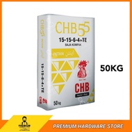 HEXTAR CHB 55 15-15-6-4+TE 50kg Nitrate Based Compound Fertilizer Baja Sebatian Kompak Nitrat Pokok Buah Kelapa Sawit