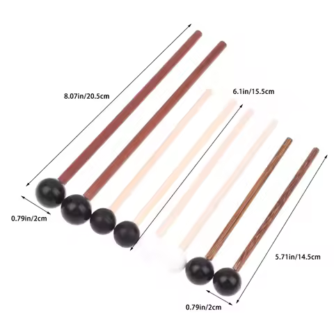 2Pcs/Set Silicone Wooden Drum Hammer Tongue Drum Mallet for Children's Drumstick Percussion Musical 