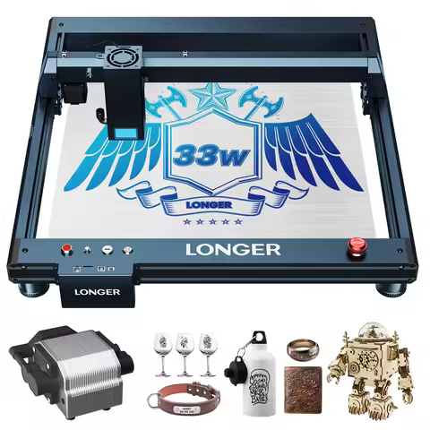 LONGER B1 30W Laser Engraver 36W Laser Power High Speed Engraving with Smart Air-Assist System Suppo