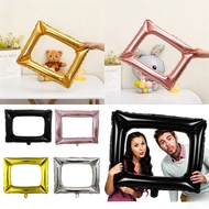 75x98cm/50x59cm Metallic Foil Photo Frame Balloons, Gold/Silver/Rose Gold/Black, Graduation Party Ph