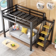 【Free Shipping】 FYking Bed Frame Upgraded Strong Metal Loft Bed Space Saving Loft Bed Adult 阁楼床 Sing