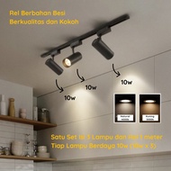 10W Spotlight Package 1 Set of 3 + 1M Track Light Rail Spotlight