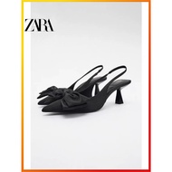 ZARA Spring  Women's Shoes Black Bow High Heel Sandals 2231010 040