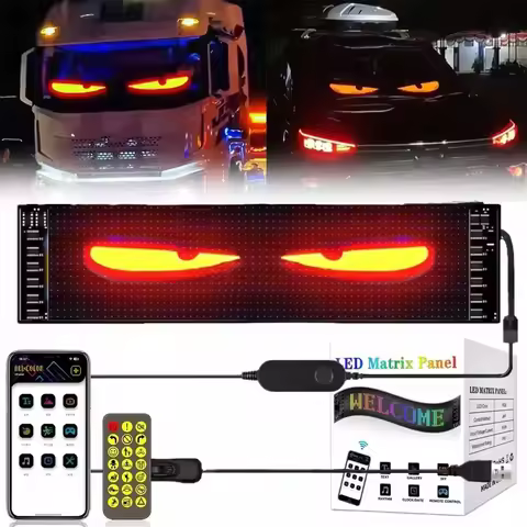 RGB LED Car Sign Animation LED Matrix Pixel Panel DIY Programmable Bluetooth App Control LED Panel F