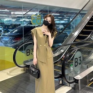 Women's oversized Hepburn style shows suit skirt jacket, two-piece fashion for women