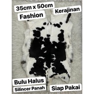 Rabbit fur rabbit fur - rabbit fur, writing mat, soft rabbit fur, aesthetic table mat, fashion raw m