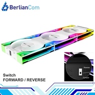 JUNGLE LEOPARD INTERSTELLAR V3 ARGB WHITE FORWARD REVERSE Infinity Infinite Mirror 120mm PWM BLOCK U