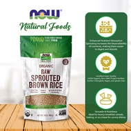 NOW Foods, Organic Sprouted Brown Rice, Raw, Gluten-Free and Whole Grain, (Packaging May Vary) 454 g