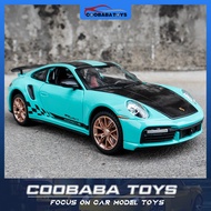CBB 1:24 Porsche 911 Turbo S Alloy Diecast Car Model Toy Sound Light Pull Back For Kids Boys Adults 