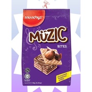 Munchy's Muzic Chocolate Hazelnut/Chocolate/Chunky Chocolate Hazelnut Wafer Bites 90g