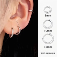 Earrings for Women Trendy Dainty S999 Foot Silver Circle Earring Hypoallergenic Chain Drop Cartilage