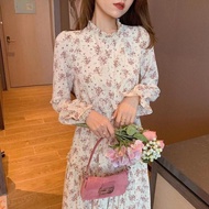 [✅Ready] Dress Motif Bunga Muslim Korean Style - F273