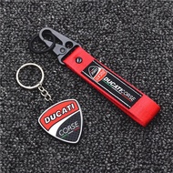 【Fire】Embroidery Moto Keyring For Ducati Corse 796 795 821 Monster 696 400 Diavel Multistrada Scramb