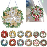 5D Diamond Painting Christmas Wreath Cross Stitch Diamond Embroidery Painting New Year Gift Wall Hanging Christmas Decoration