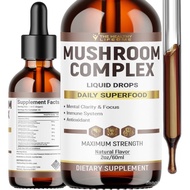 THE HEALTHY LIFE 4 ME Liquid Mushroom Complex | Herbal Liquid Drops| Mushroom Supplement | Lion's Ma