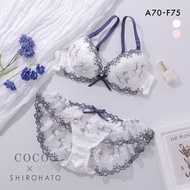COCO Linge X SHIROHATO colorful blossom bra panties set (Sizes A-F)(42P327367)(Direct from Japan)1