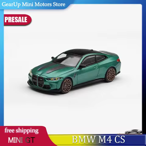 MINI GT 1:64 BMW M4 CS MGT01328 Isle of Man Green Matte Metallic Diecast Alloy Sports Car Model Coll
