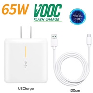 สำหรับ OPPO Realme 65 วัตต์ Supervooc อะแดปเตอร์ชาร์จเร็ว 6.5A สายประเภท C สำหรับ OPPO Realme Reno 4