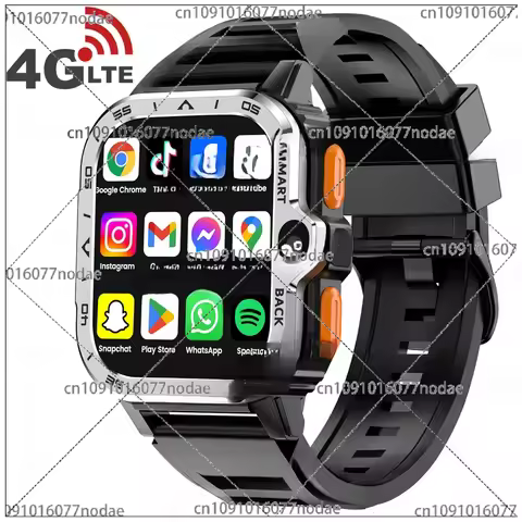 4G Sim Card Android Smartwatch 5G GPS WIFI S8 Ultra S9 Dual Camera Man 2024 Women Men Fashion Black 