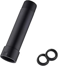 Black Shower Head Extension Arm, 4 Inches Shower Arm Extender for Rain and Handheld Shower Head, Sol