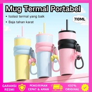 GANTUNGAN Stainless Steel Tumbler 316 710ml Free Straw Vacuum Hanging Tumbler Drinking Bottle Vacuum
