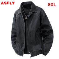 ASFLY 8XL Plus Size Jacket Men Fashion Casual Jacket Coat Male Spring Autumn Cargo Jacket Big Size 8