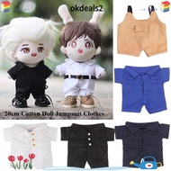 DEALSHOP 1 Set 20cm Doll Clothes Casual Wears Overalls Cargo Overalls Suit 7 Styles Clothes Suits