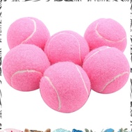 6Pcs Pack Pink Tennis Balls Wear-Resistant Elastic Training Balls 66mm Ladies Beginners Practice Ten