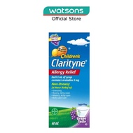 CLARITYNE Non-Drowsy Allergy Relief Syrup Grape Flavour (Suitable for Kids above 2yrs old) 60ml