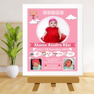 Biodata Kelahiran Bayi Biodata Bayi Hiasan Dinding Plus Bingkai 10r 20x5 cm Tema Pink Manis