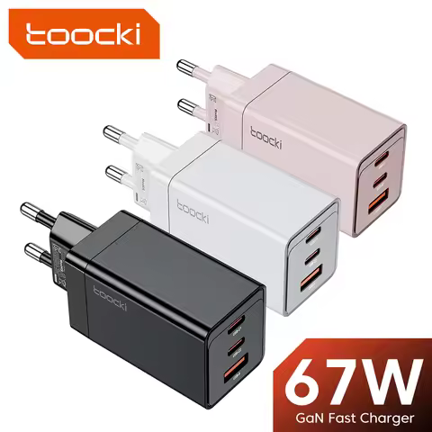 Toocki 67W GaN USB C Charger for Samsung Xiaomi Fast Charging Multi-Color Type C Charger for iPhone 
