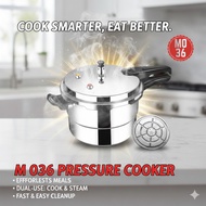 M 036 Pressure Cooker 3L, 4L, 5L, 7L Domestic Gas/Induction Cooker Stainless Steel Pressure Cooker