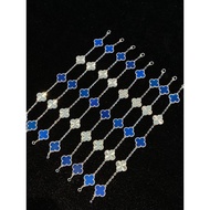 Van Cleef & Arpels Blue and Laser Five Flower Bracelet