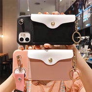 Casing iPhone 6 6s 7 8 Plus X XS Max XR Soft Sling Coin Purse Phone Case Cover