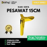 Kraftig Sofa Leg Gold Airplane Sofa Leg 15CM