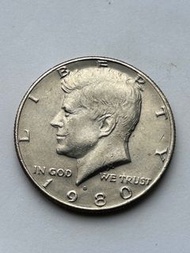 1980美國半美元硬幣