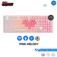คีย์บอร์ดเชิงกล Royal Kludge RK N99 Phantom 98 ปุ่ม Tri-Mode RGB แบบมีสายและบลูทูธ 2.4G พร้อมหน้าจอ 