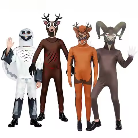 Game 99 Nights in The Forest Owl Monster The Ram Costume Adult Secret The Horror Deer VS Owl Costume