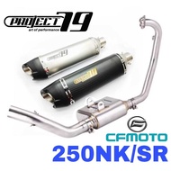 Exhaust CF Moto NK250 250SR Ekzos MOTOR Muffler Slip On CFMOTO Stainless Steel Motor QPM36SV / CB CF