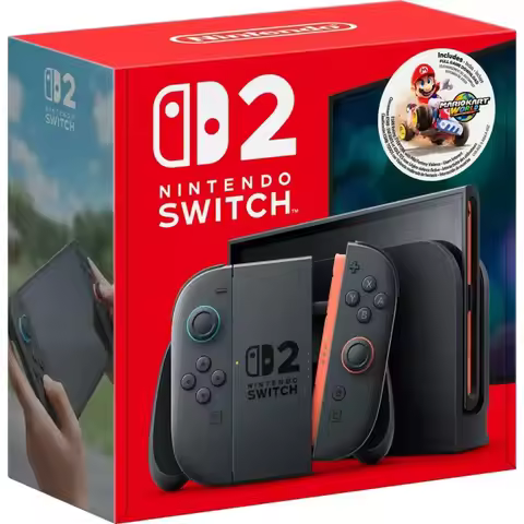 Nintendo Switch 2 + Mario Kart World Bundle - Hong Kong Version (HK Charger with HK to US Plug Adapt
