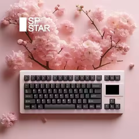 SP STAR D82 PRO Mechanical Keyboard Wireless Tri Mode Hot Swap RGB Gasket Custom Display Screen Offi