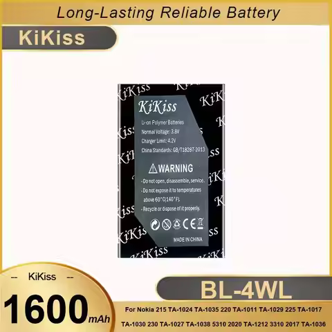 Battery BL-4WL For Nokia 215 TA-1024 TA-1035 220 TA-1011 TA-1029 225 230 TA-1027 TA-1038 5310 2020 T