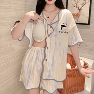 FJOY Women's pajamas with padded chest terno pajama for women plus size cotton sleepwear for women