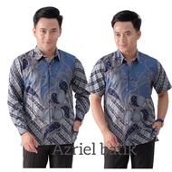 KEMEJA Azriel Batik Shirt for Men, Premium, Cool, Comfortable Baju Batik Lelaki