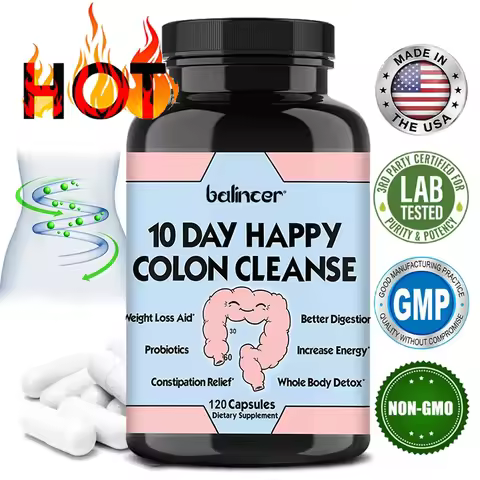 10 Days of Happy Colon Cleanse Digestive Support - Daily Detoxification, Constipation Relief | Non-G