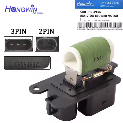 Genuine No.: 5U0 959 493 New Fan Blower Motor Resistor For Volkswagen Gol G5 G6 Polo Golf V (1K1) Fo