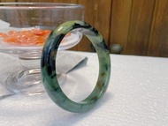 天然翡翠A貨緬甸三彩帶黃翡玉鐲 特色手鐲 母親節送禮