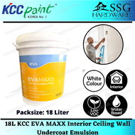 18L KCC EVA MAXX Interior Ceiling Wall Undercoat Emulsion Cat Kapur Air Putih Dinding Siling Dalam R